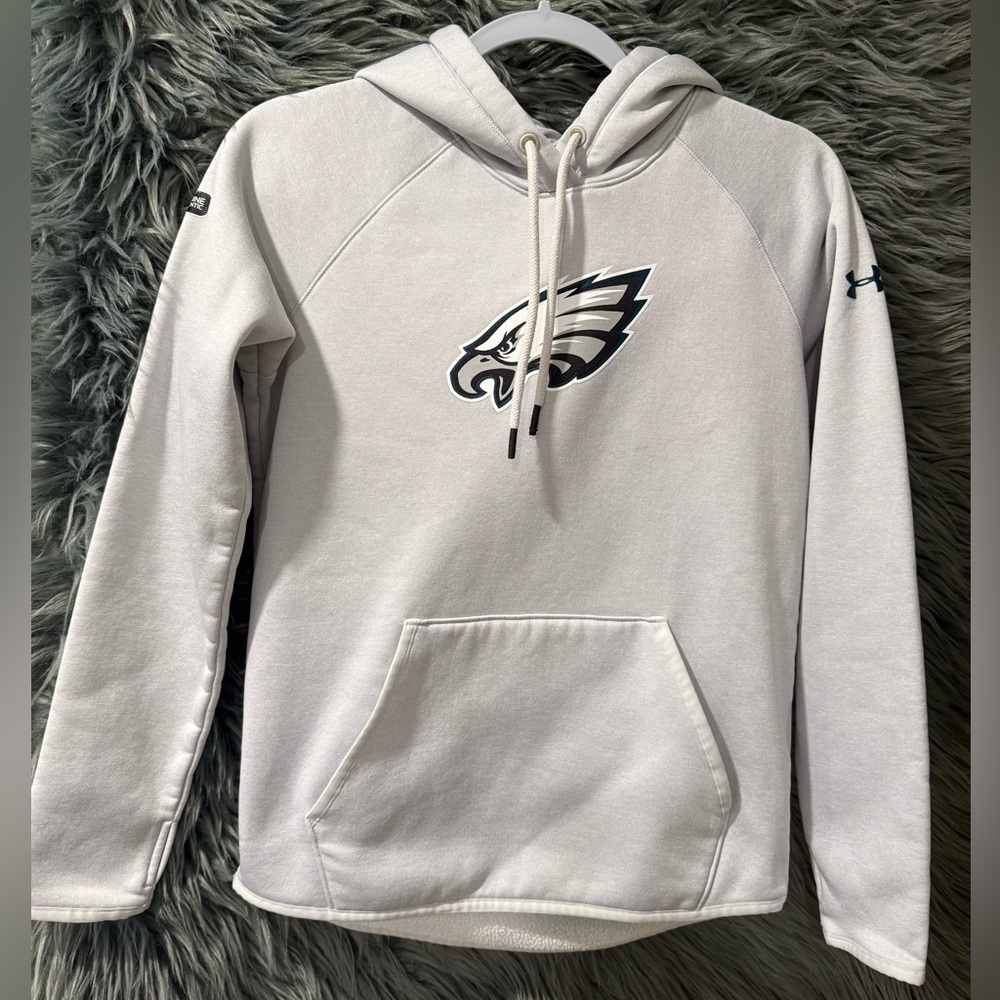Under Armour ColdGear Philadelphia Eagles Hoodie - Size XS | Color: Light Grey